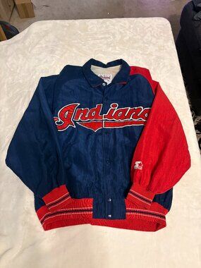 Cleveland Indians Diamond Collection Starter Jacket Mens Large